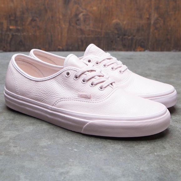 vans authentic leather pink